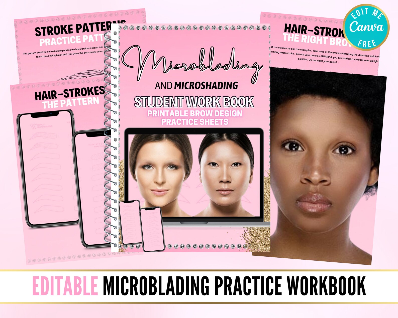 Microblading Practice Workbook Microshading Sheets Hair - Etsy