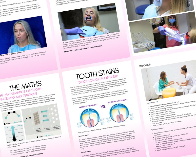 Teeth Whitening Training Manual Template Tooth Bleaching Etsy