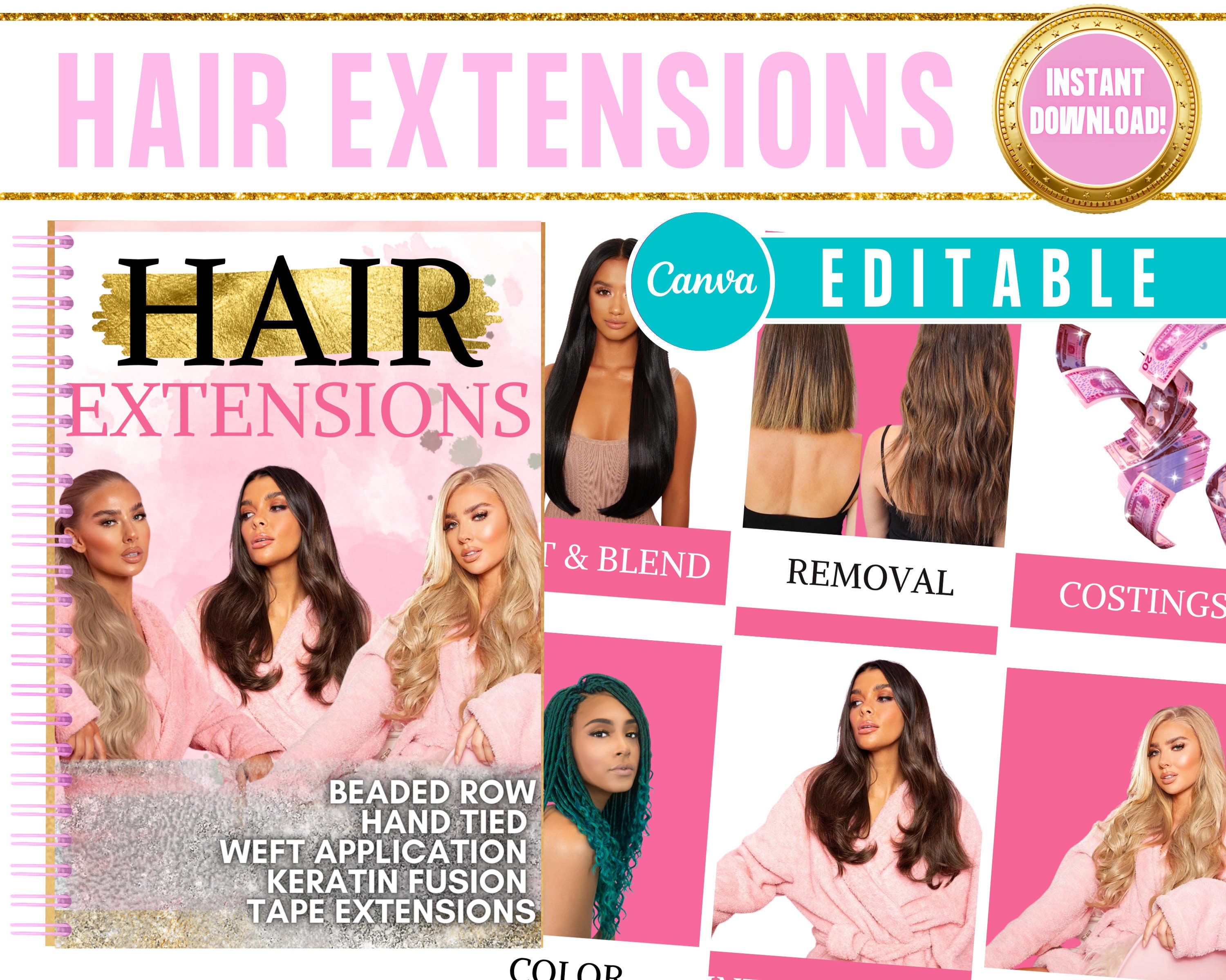 Hair Extensions Training Manual Hair Extensions Manual Hair Etsy