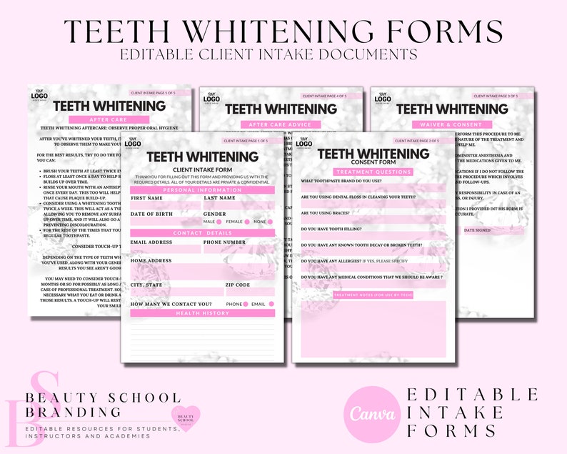 Teeth Whitening Training Manual Template Tooth Bleaching Etsy