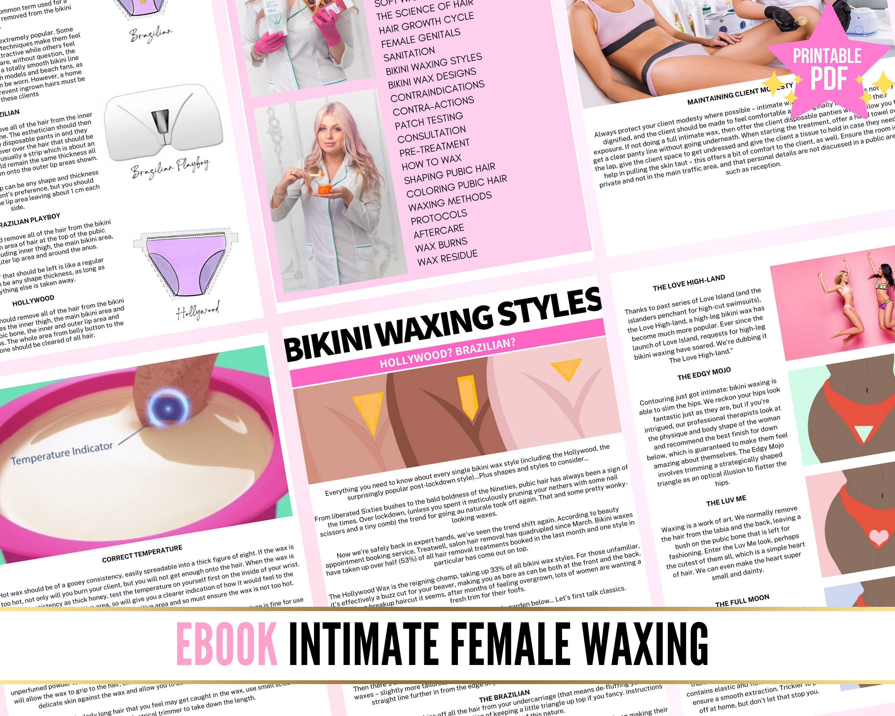 Female Waxing Ebook Bikini Waxing Training Guide Wax - Etsy