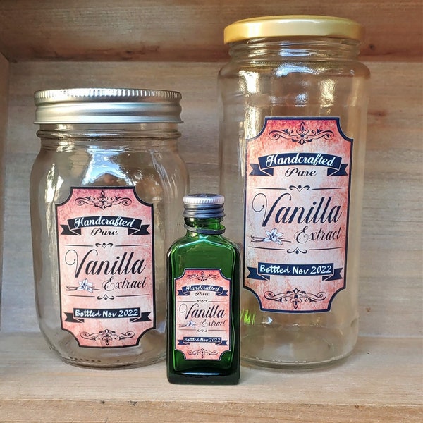 Vanilla Extract Label, Antique Bottle Label, Vintage Vanilla, Western Label, Homemade Extract Label, Gift Extract Label, Sticker Label