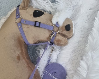 Cabestro, riendas y cordón beige para caballos de hobby