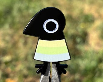 Cassgender Bird Dyed Enamel Pin