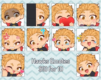 Hawks Discord Twitch Emotes + Stickers