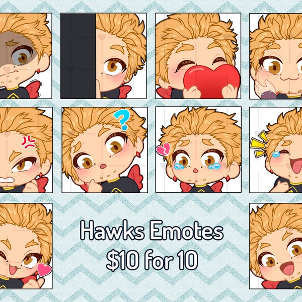 Hawks Discord Twitch Emotes + Stickers