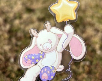 Lune Balloon Patchkins Transparent Border Vinyl Sticker