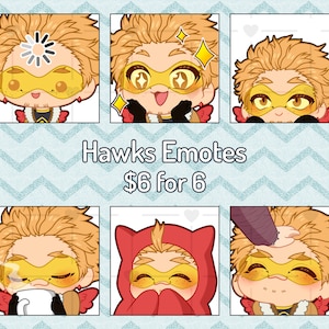 Hawks Discord Twitch Emotes + Stickers (Part 2)
