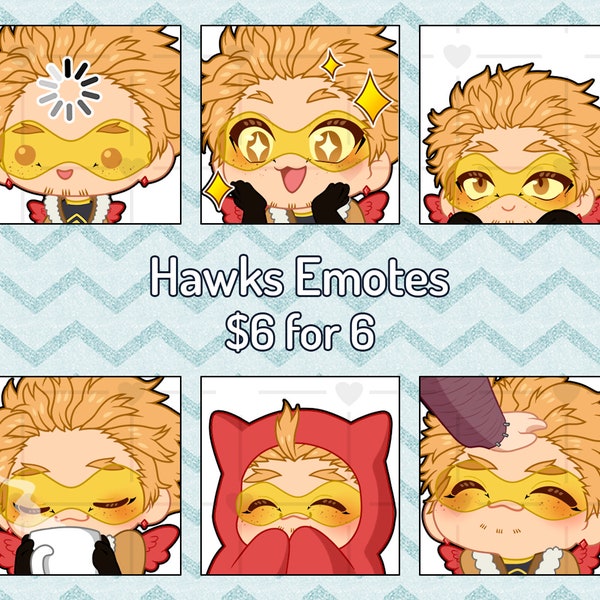 Hawks Discord Twitch Emotes + Stickers (Part 2)