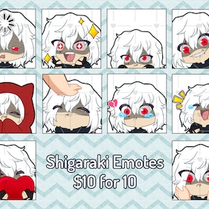 Shigaraki Tomura Discord Twitch Emotes + Stickers