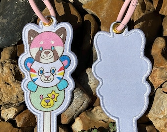 Dango Embroidered Keychain Patchkins Remi Kipper Gizmo