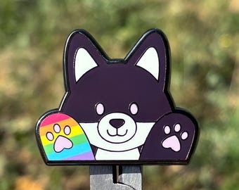 Ezra the Rainbow Fox Patchkins Hard Enamel Pin