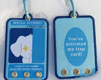 Trap Card Embroidery Keychain Trinket Holder
