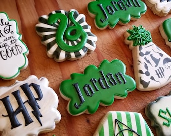 Wizard House Inspired Decorated Sugar Cookies