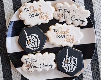 Til Death Do We Party Bachlorette Decorated Sugar Cookies