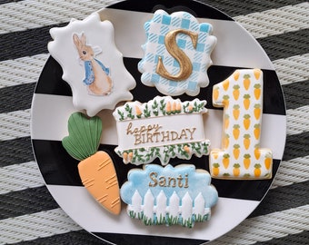 Peter Rabbit Inspired Decorated Sugar Cookies