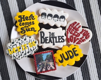 British Band Inspired Decorated Sugar Cookies