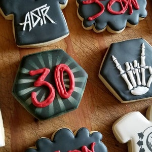Emo Band Inspired Decorated Sugar Cookies