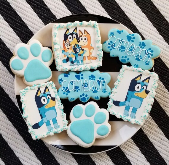 Blue Dog Inspired Decorated Sugar Cookies Etsy