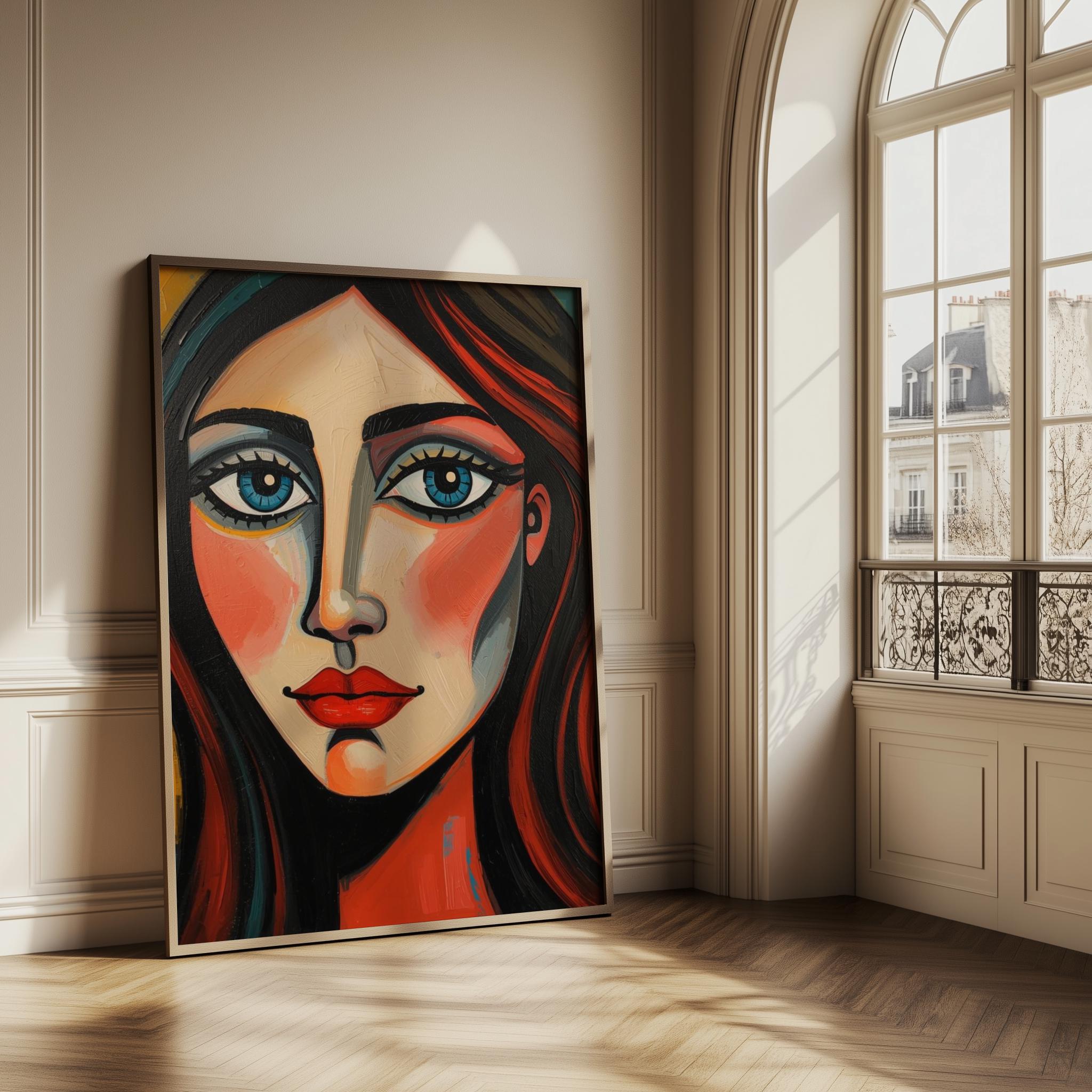 Modern Abstract Woman Portrait Wall Art Printable - Etsy