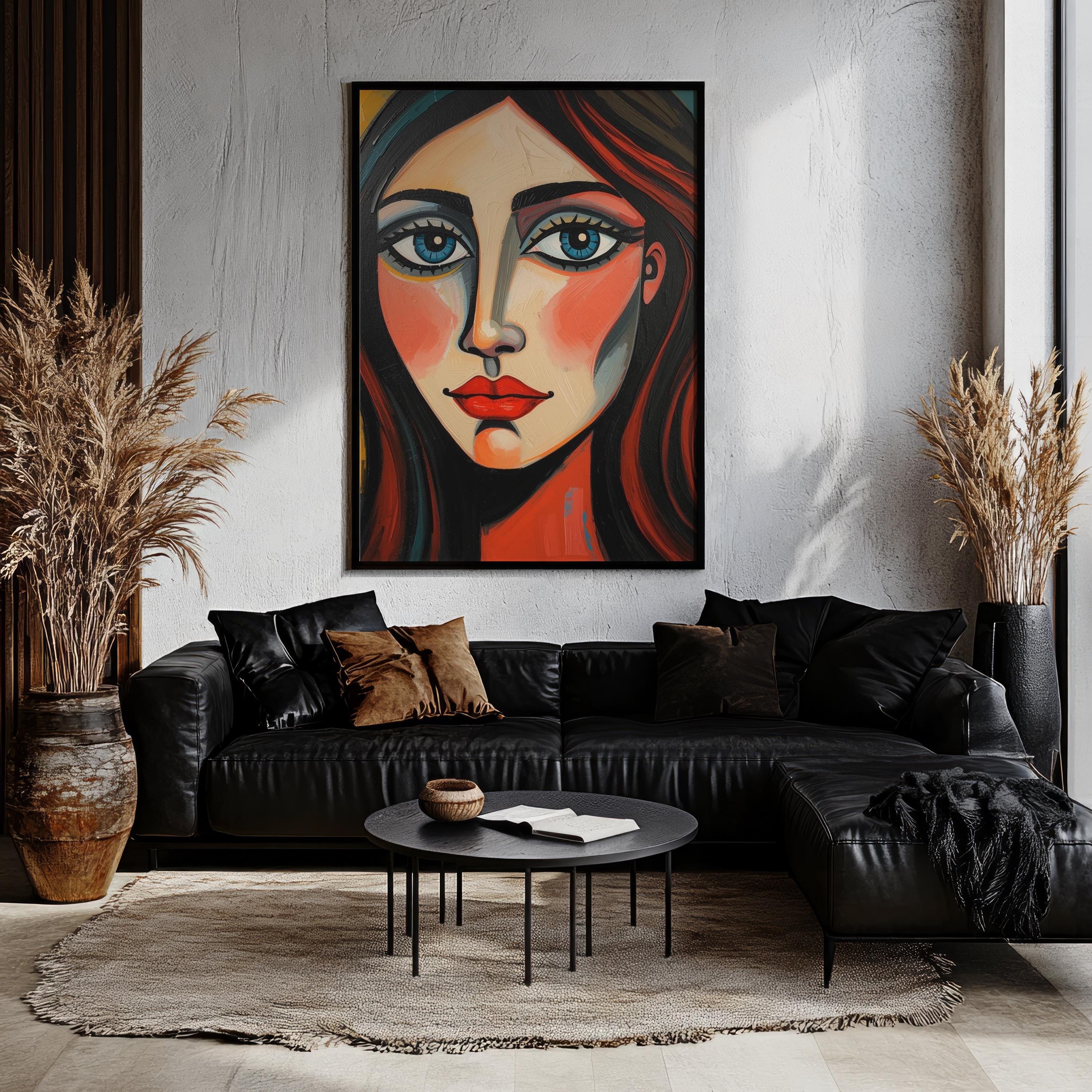 Modern Abstract Woman Portrait Wall Art Printable - Etsy