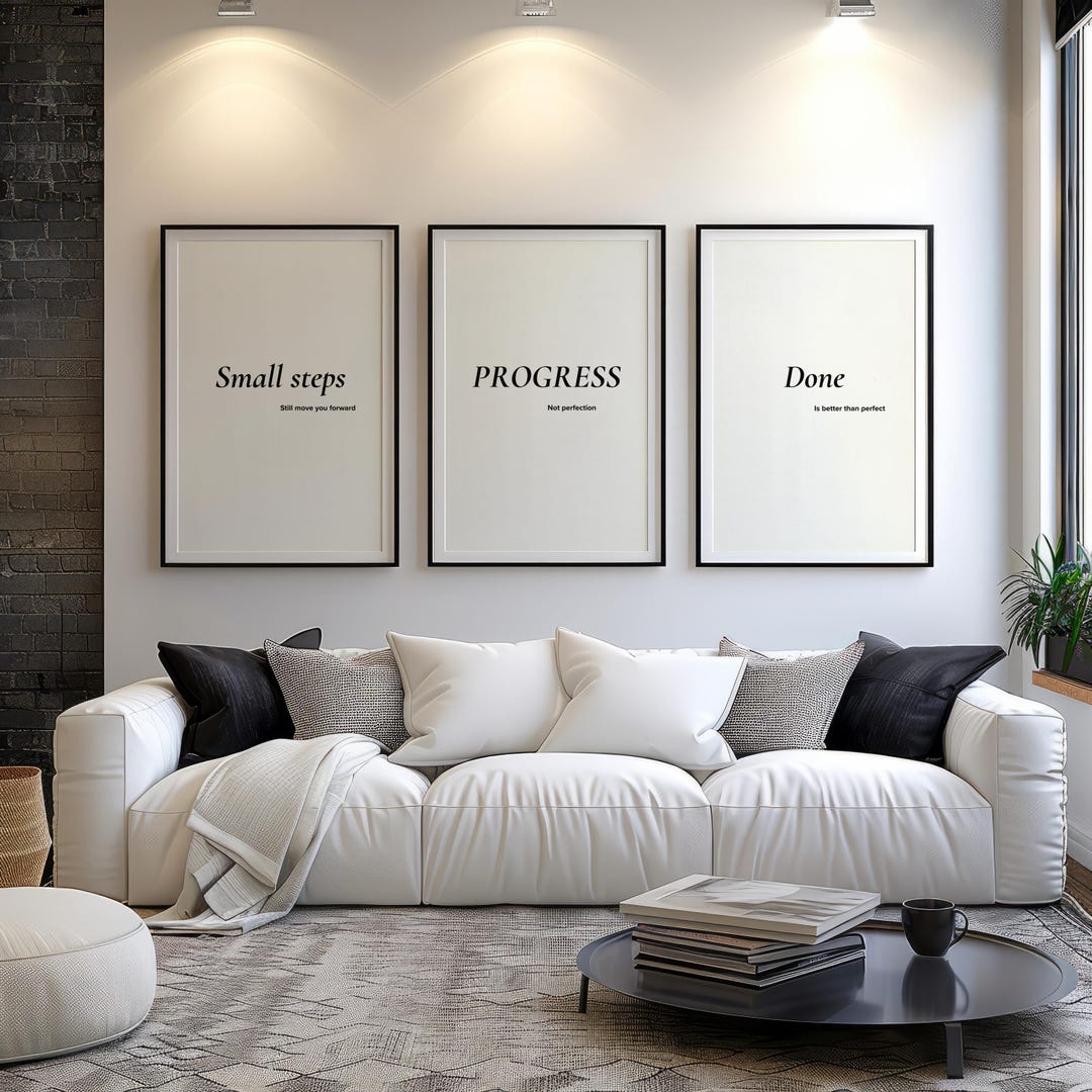 Minimalist Motivational Wall Art Set of 3 Printables - Etsy