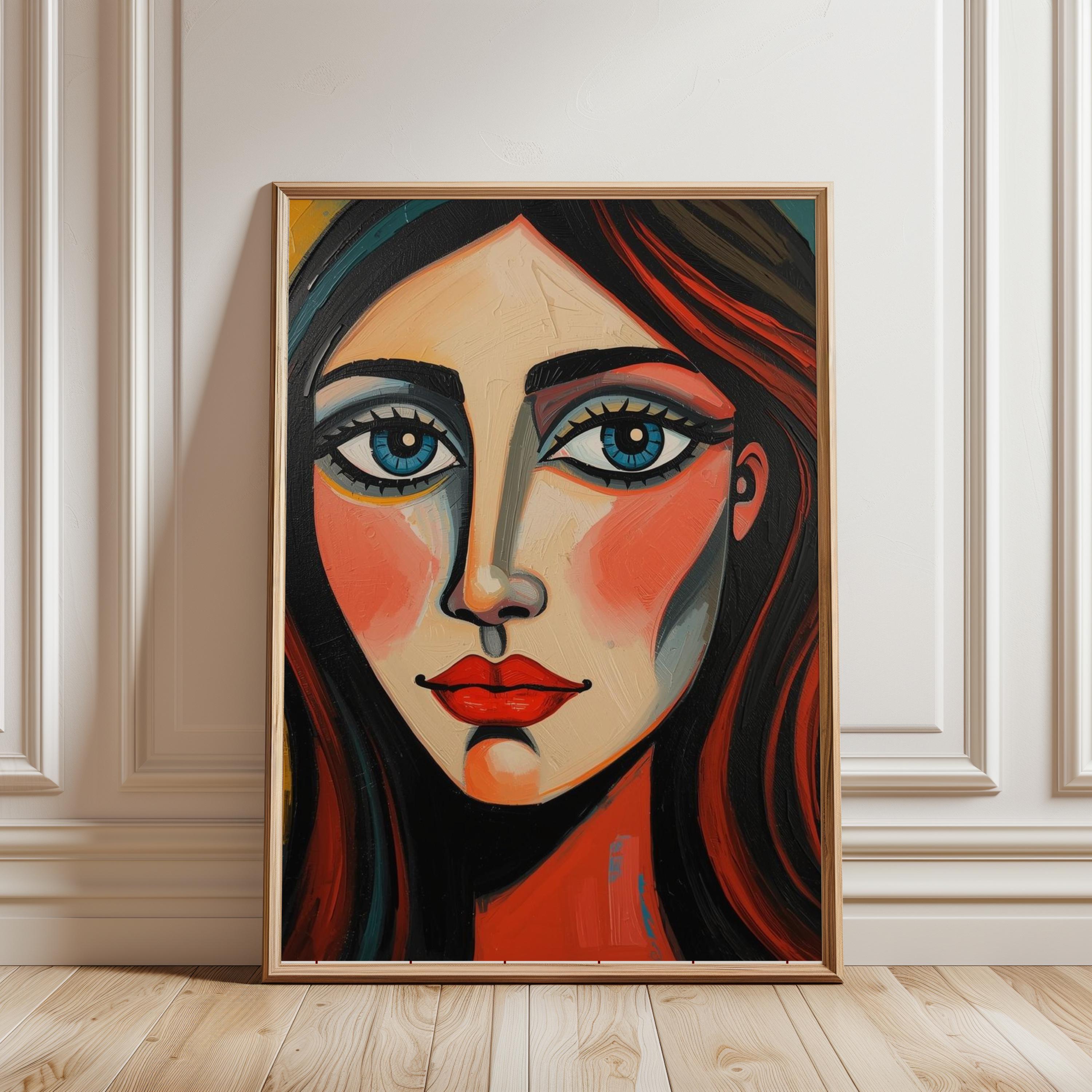 Modern Abstract Woman Portrait Wall Art Printable - Etsy