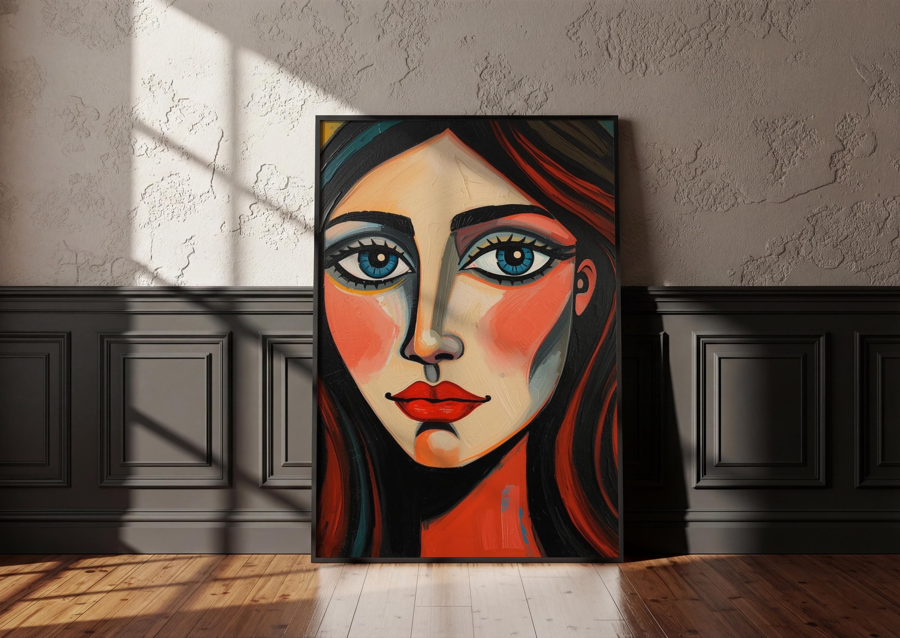 Modern Abstract Woman Portrait Wall Art Printable - Etsy