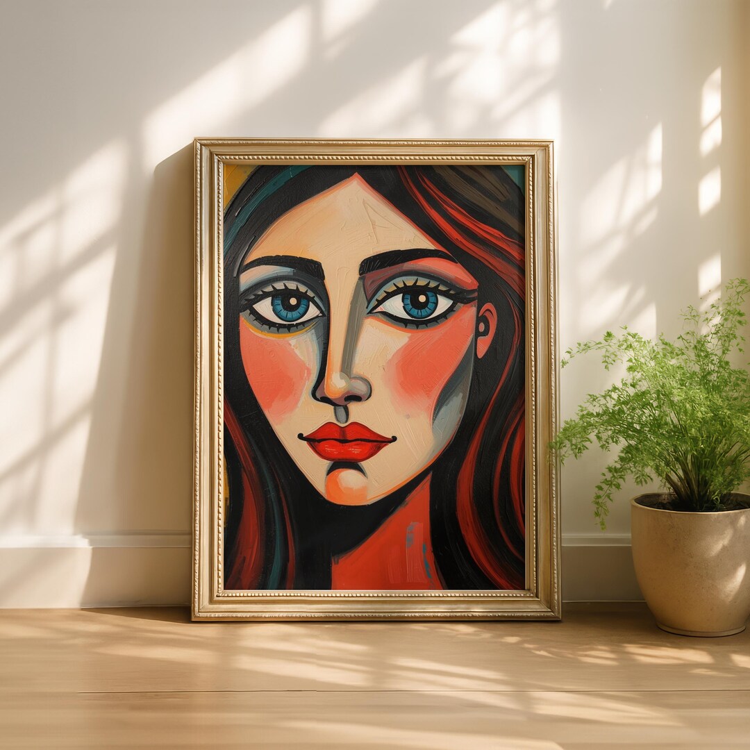 Modern Abstract Woman Portrait Wall Art Printable - Etsy