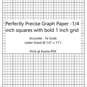 Perfectly Scaled and Precise Printable Graph Paper - 4/4 - 1/4 Inch with 1 Inch Grid