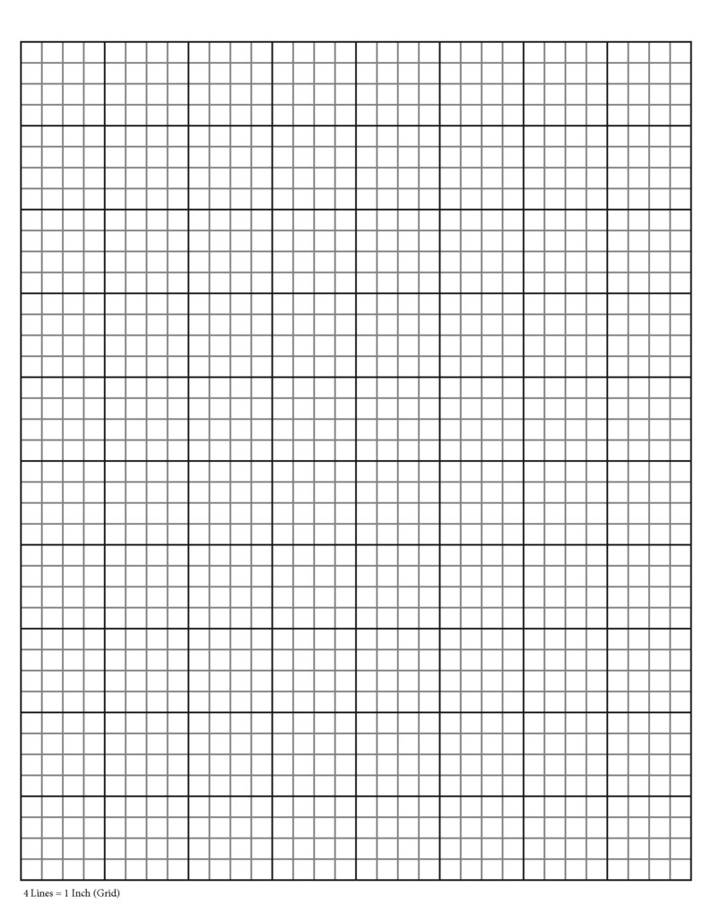 Perfectly Scaled and Precise Printable Graph Paper 1/4 Inch - Etsy
