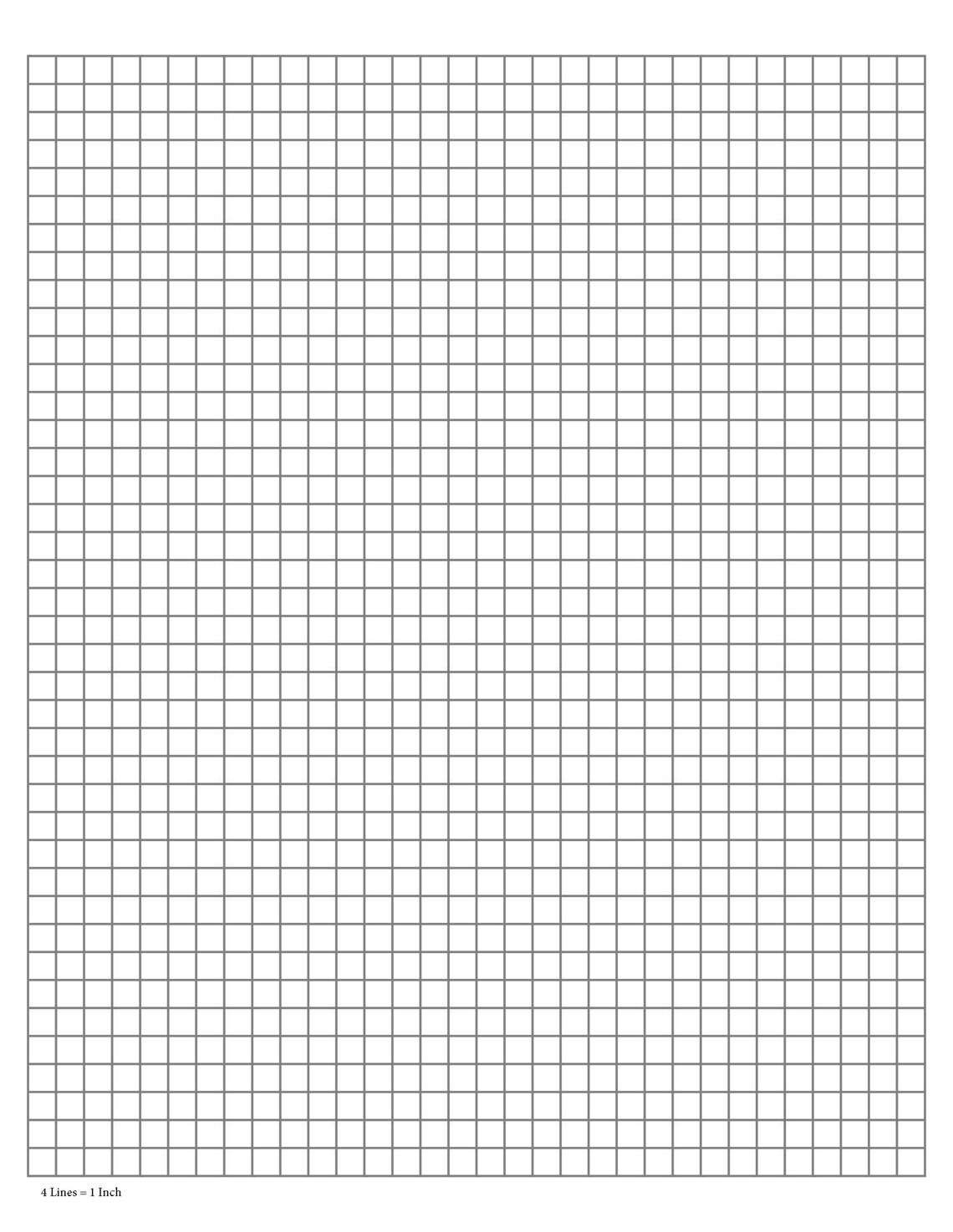 Perfectly Scaled and Precise Printable Graph Paper 1/4 Inch - Etsy
