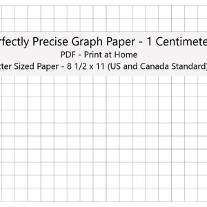 Perfectly Scaled and Precise Printable Graph Paper - 1 Centimeter ...