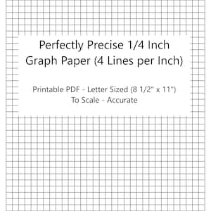 Perfectly Scaled and Precise Printable Graph Paper - 4/4 - 1/4 Inch (4 Lines Per Inch)