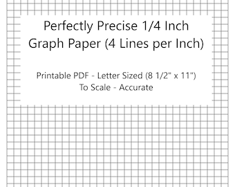 Perfectly Scaled and Precise Printable Graph Paper - 4/4 - 1/4 Inch ...