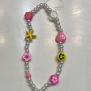 summer smiley phone charm