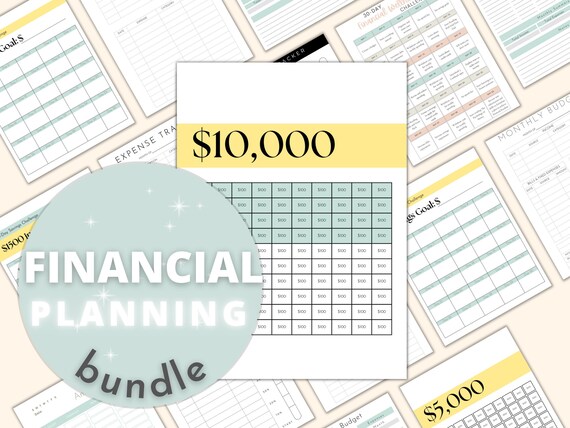 Printable Budget Planner Kit 14 Sheets Monthly Budget - Etsy