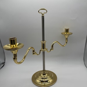 Baldwin Brass 2 Arm Adjustable Candleabra Candlestick Holder 15.5in. Tall - READ