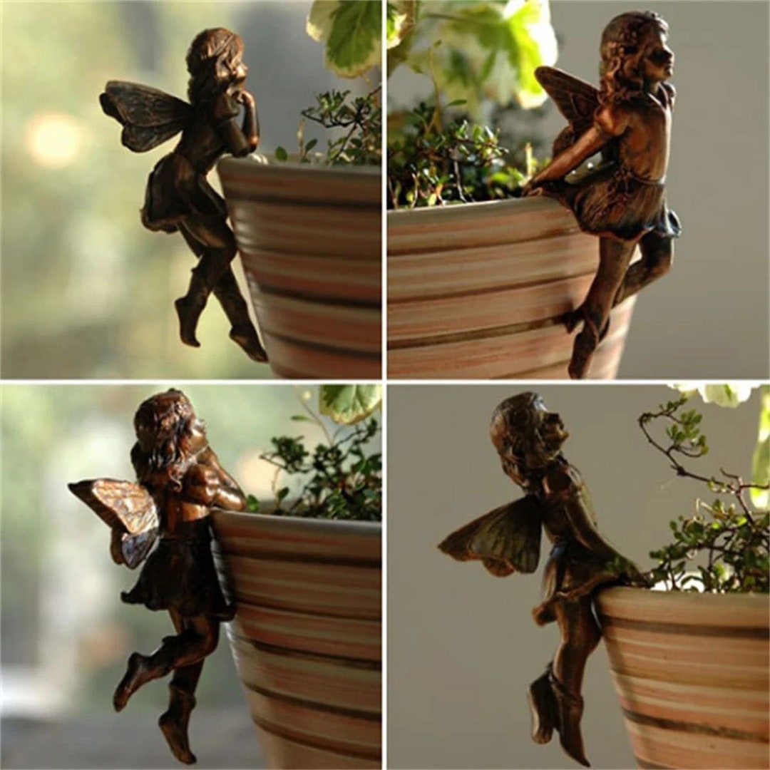 4pcs Miniature Fairy Garden Ornaments Outdoor Resin Angel Etsy