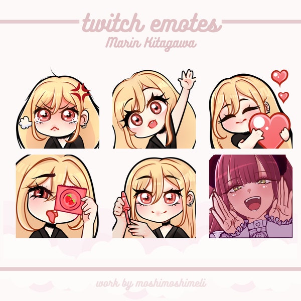 Marin Kitagawa My Dress-Up Darling / Twitch Emotes / Discord Emotes / Anime Emotes / Manga Emotes