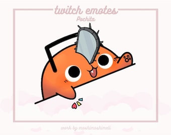 P0chit@ Bongo animado Perro naranja simple / Emotes de Twitch / Emotes de Discord / Emotes de memes / Emotes de mascotas / Emotes de anime /P0chit@