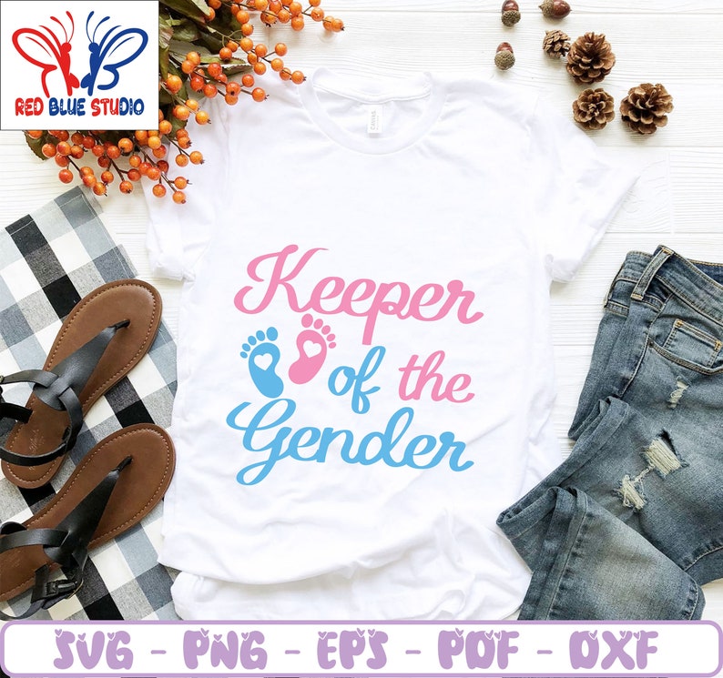Keeper of the Gender Svg Funny Gender Reveal Shirt Iron on Etsy