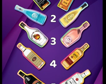 BUNDLE! Alcohol - 5 Double-Sided Photo Booth Props