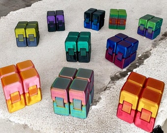 Infinity Cube Concave Movable | Infinity Cube Articulated | Anti-Stress | Fidget | Spinner | 3D Decoration | Tabletop