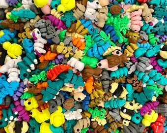 Articulated Animals and Figures | Pets | Multicolored | Fidget | 3D Decoration | Minis | Mini Animals | Jointed Tabletop