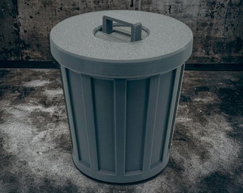 Trash can with lid | Two-piece | Fidget | 3D decoration