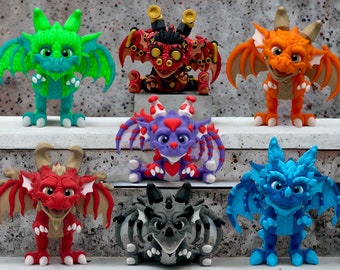 Articulated Dragon | Multicoloured | Fidget | 3D Decoration | Dragon Set