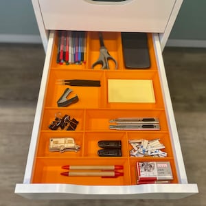 Für IKEA ALEX Ordnungssystem Einsätze Schublade Schubladeneinsätze Organizer Orange