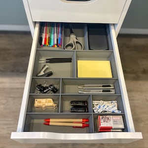 Für IKEA ALEX Ordnungssystem Einsätze Schublade Schubladeneinsätze Organizer Grau