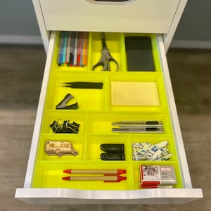 Für IKEA ALEX Ordnungssystem Einsätze Schublade Schubladeneinsätze Organizer Gelb